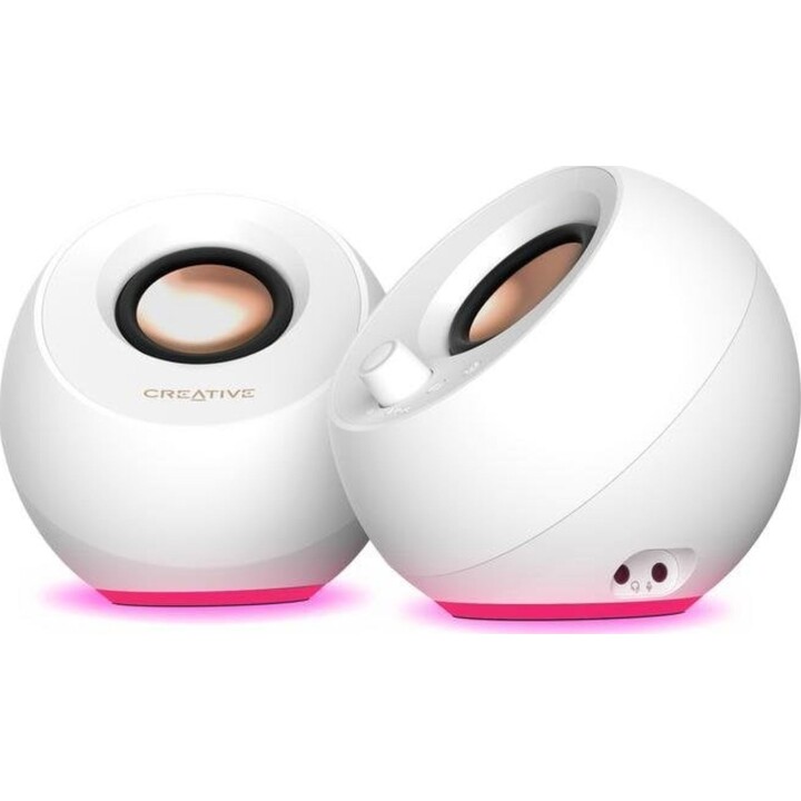 Creative Pebble Pro diffusori da scrivania USB-C bianchi 20 W RGB