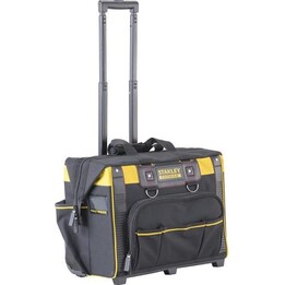 Stanley 801481 Fatmax Werkzeugtasche auf Rädern für den Transport professioneller Ausrüstung, Schwarz