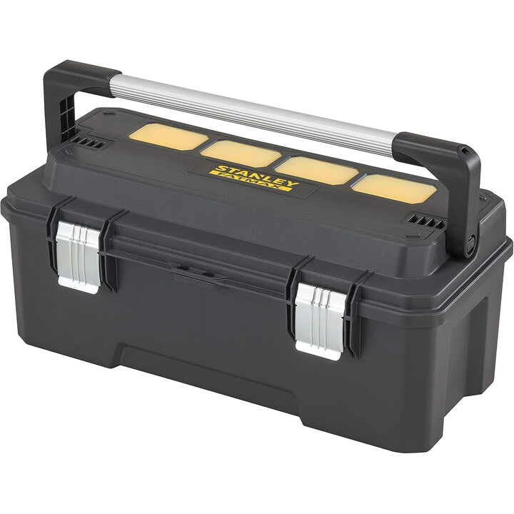 Stanley ST-FMST1-75791 Werkzeugkoffer mit professionellem integriertem Top-Organizer, Schwarz