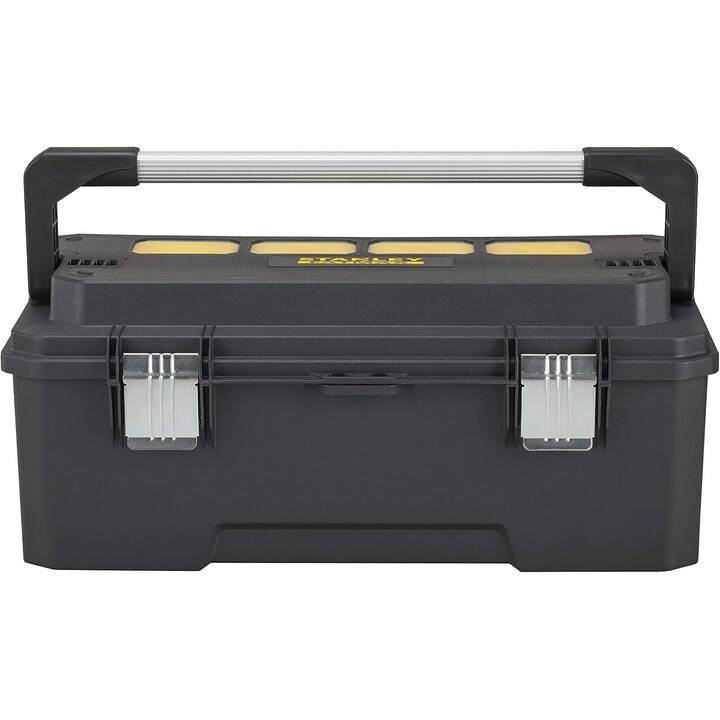 Stanley ST-FMST1-75791 Werkzeugkoffer mit professionellem integriertem Top-Organizer, Schwarz