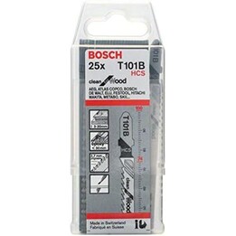 Bosch T 101 B Clean for Wood Hoja de sierra de calar para cortes profesionales lisos en madera, plata