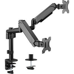 Gembird MA-DA2P-01 Supporto doppio per monitor 32" VESA 100 Max 18Kg Nero