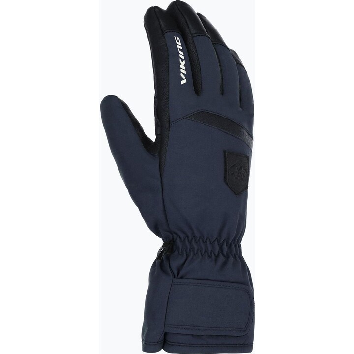 Guantes de esquí Viking Lars - Piel azul marino/negro Talla: 9