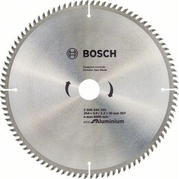 Bosch Saw Alu Eco 254x30x96Z Circular Saw Blade for Professional Aluminum Cutting