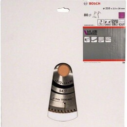 Bosch Multi Material 216x30x80Z Circular Saw Blade for Professional Cutting, Silver (lame de scie circulaire multi-matériaux 216