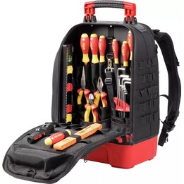 Bosch Electric 28 Professional High Capacity Tool Backpack for Technical Equipment, Black