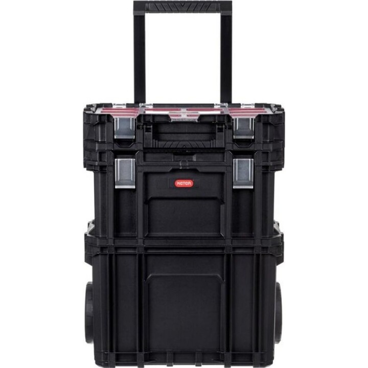 Keter Connect Rolling System Boîte à outils modulaire professionnelle avec roues, noir