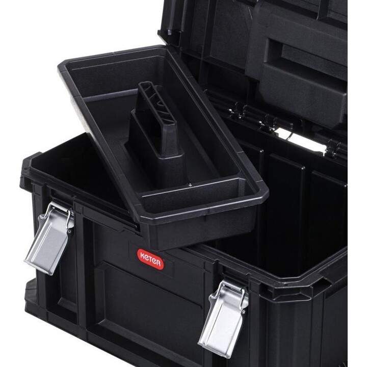 Keter Connect Rolling System Boîte à outils modulaire professionnelle avec roues, noir
