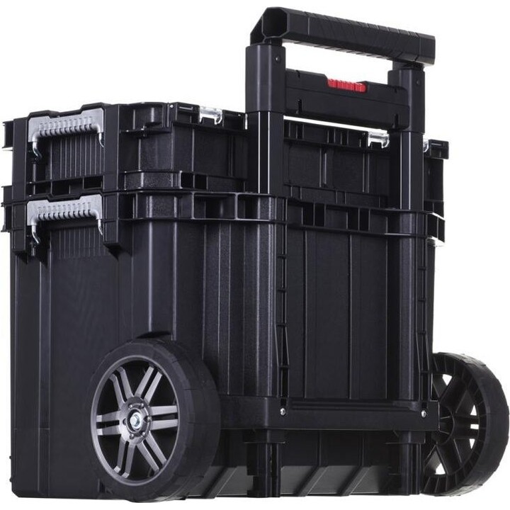Keter Connect Rolling System Boîte à outils modulaire professionnelle avec roues, noir