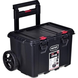 Keter Stack'N'Roll Boîte à outils professionnelle avec roues pour le transport d'équipement, noir