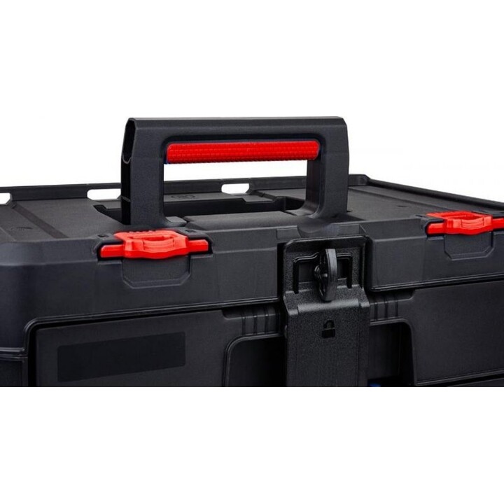 Keter Stack'N'Roll 2-Drawer Tool Box for Professional Technical Storage, Black