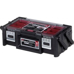Caixa de ferramentas cantilever de 18" da Keter com sistema de abertura técnica profissional, preto