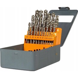 E-500-1225 25-teiliger HSS-Metall-Bohrer-Satz 1-13 mm für technische Werkstattarbeiten