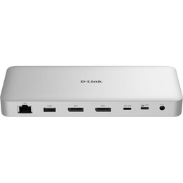 Docking USB Type-C 4.0 D-Link DUF-901/E/ 3xUSB/ 3xUSB Type-C/ 2xDisplayPort/ 1xRJ45/ 1xUSB Type-C PD/ Bianco