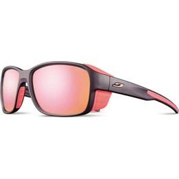 Óculos de sol Julbo MonteRosa 2, rosa violeta escuro mate com lentes Spectron 3 rosa para mulher