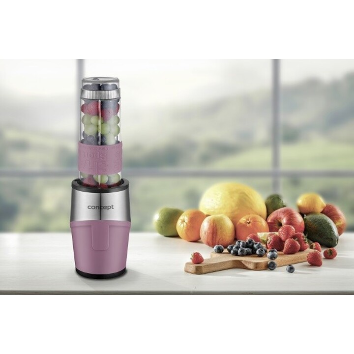 Concept SM3483 blender 570 L Mélangeur de table 500 W Rose, Acier inoxydable