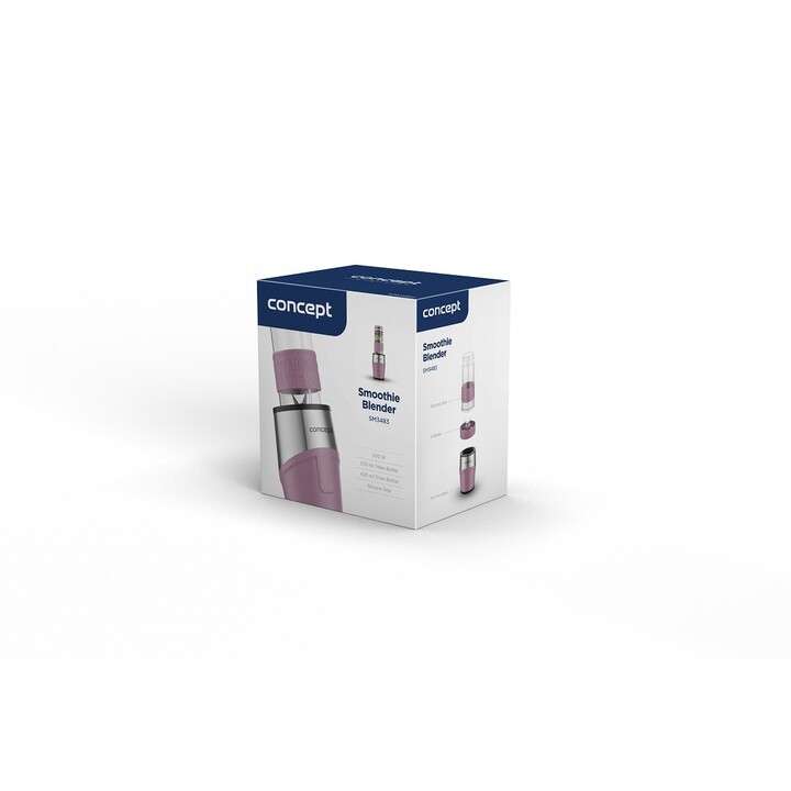 Liquidificador Concept SM3483, 570 L, 500 W, em vidro, rosa, aço inoxidável.