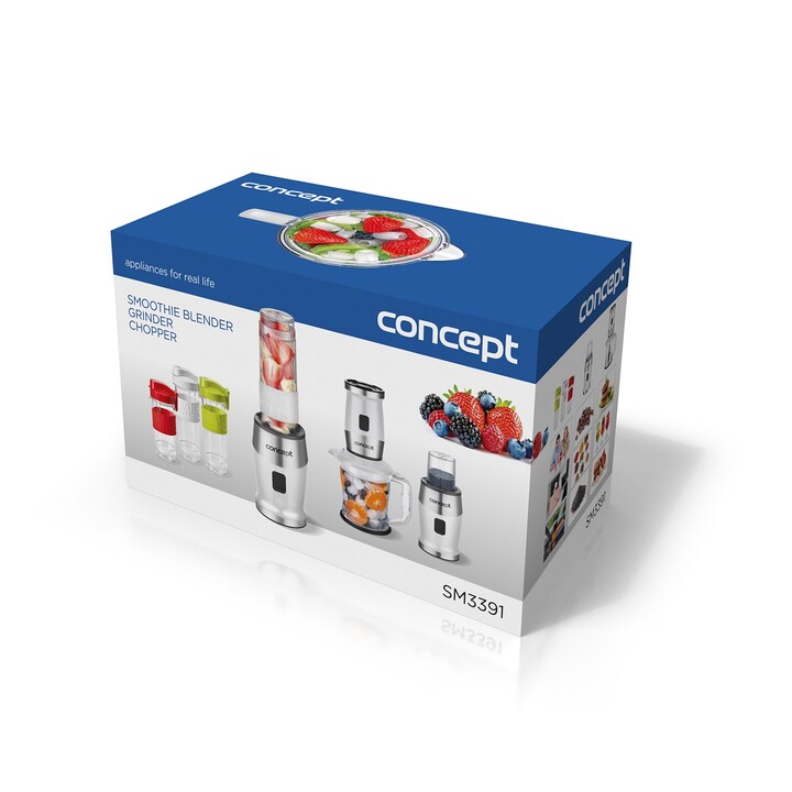Concept sm3391 1,2 l Tischplatten-Mixer 700 W Edelstahl, Weiß