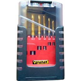 Fanar Z2-113X15-0310 Conjunto de machos revestidos a TiN HSSE para roscagem profissional, dourado