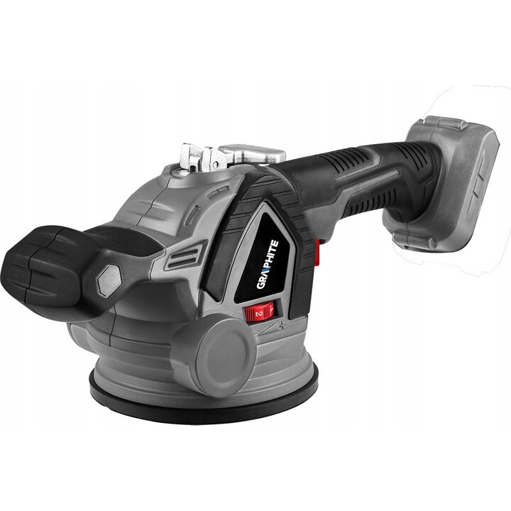 Graphite 58GE148 18V Energy+ Professional Vibrating Suction Cup for Tiles, Black