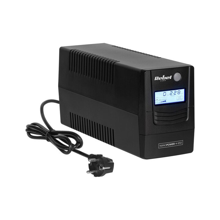 Rebel Nanopower Plus 650 SAI | Off-line | Sinusoida| 650VA | 360W | LCD | USB