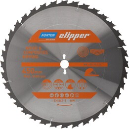 Norton 70184631830 Lama circolare per taglio legno Pro 450 mm per lavori in officina