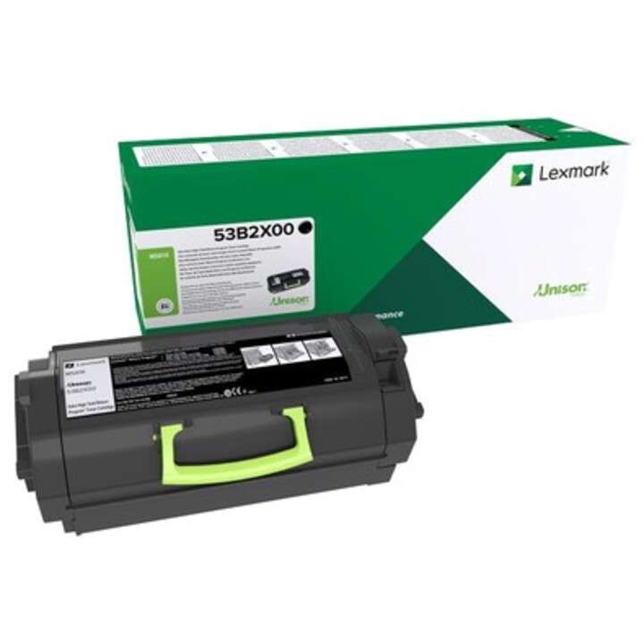 Cartucho de toner Lexmark 53B2X00, 1 unidade, original, preto.