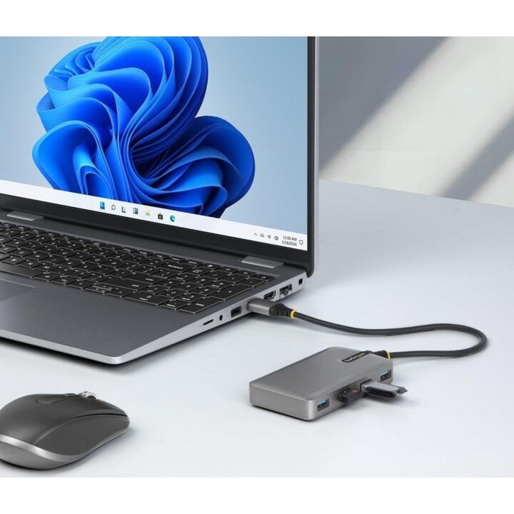 Concentrador de concentrador Startech 5 portas 5 Gbps modelo 5G4AC-USB-A-HUB USB-A e USB-C Plug and Play