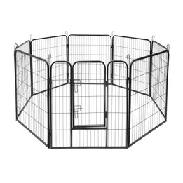 Cercado modular para cães, vedação de aço, tamanho XL, 8 painéis 80x100 cm, REBEL ANIMALS