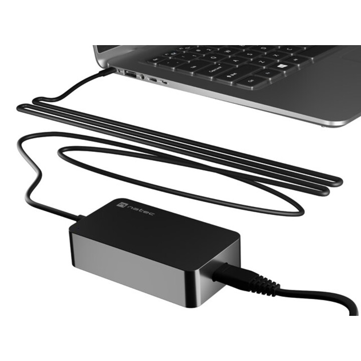 Fonte de alimentação/carregador NATEC GRAYLING USB-C 65W