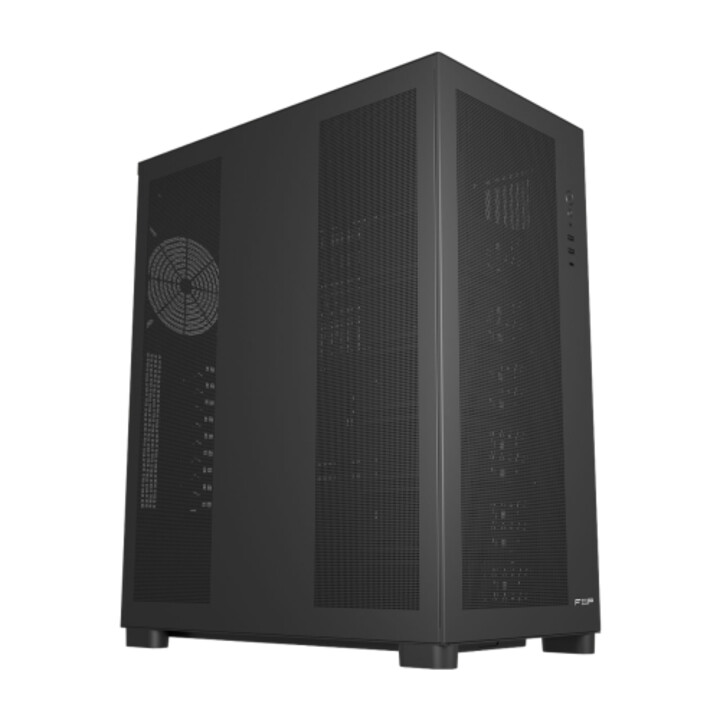Boîtier station de travail FSP UB500-B, 2 ports USB 3.0, 1 port USB Type-C, 1 ventilateur PWM 140 mm (affichage numérique de la 