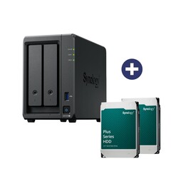 Servidor NAS Synology Disk Station DS725+ + disco duro Synology Plus de 3,5" SATA 6 Gb/s de 32 TB (2 x 16 TB)
