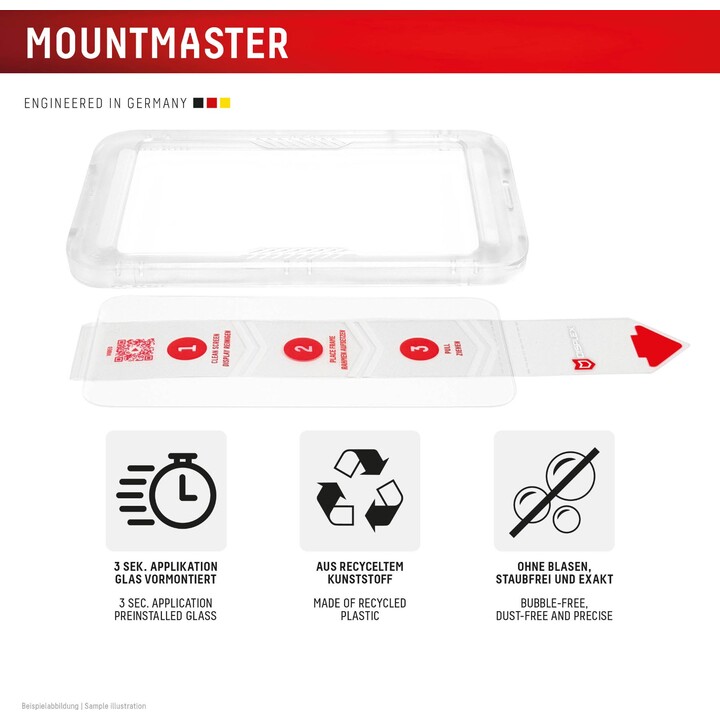 Protetor de ecrã Displex para iPhone 17 Pro com suporte Mount Master