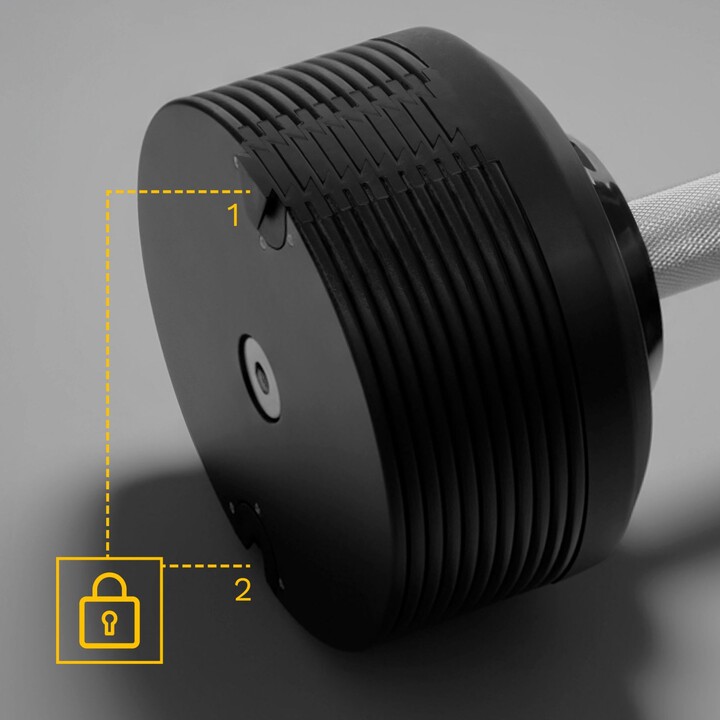 Rebel Active 36kg Cast Iron Adjustable Dumbbell (haltères réglables en fonte)