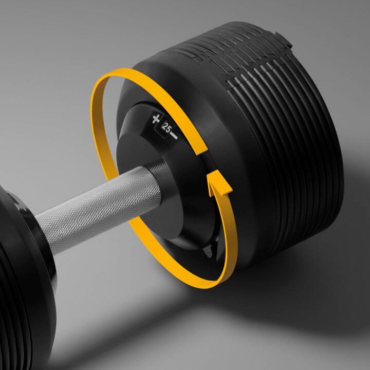 Rebel Active 36kg Cast Iron Adjustable Dumbbell (haltères réglables en fonte)