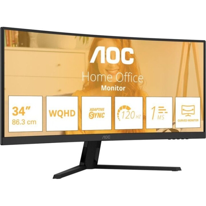 Monitor AOC CU34B3E 34" UltraWide Quad HD 120Hz VA Curvo HDR10 Altavoces
