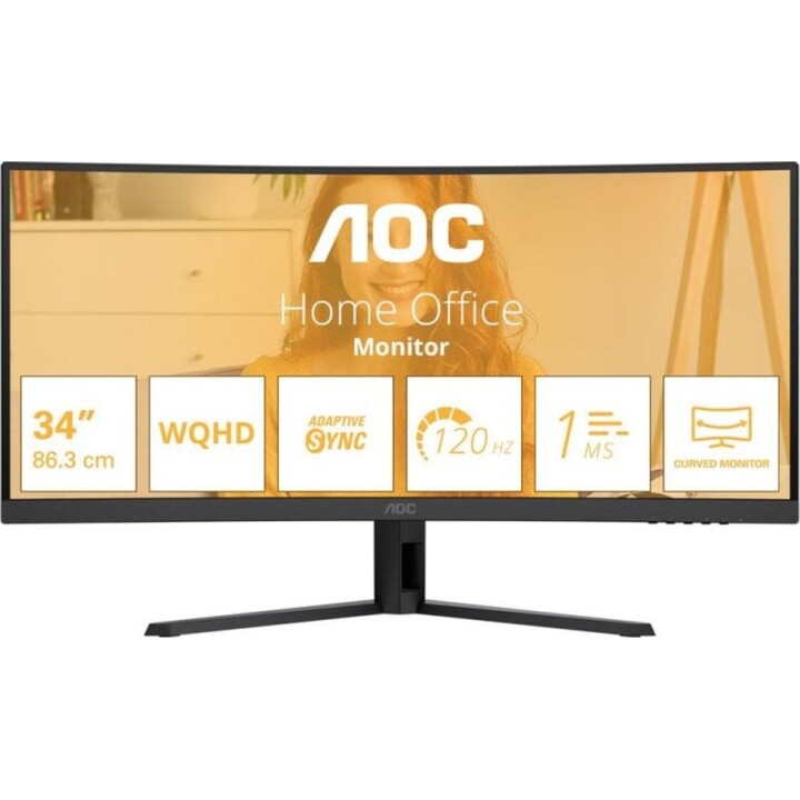 Monitor AOC CU34B3E 34" UltraWide Quad HD 120Hz VA Curvo HDR10 Altavoces