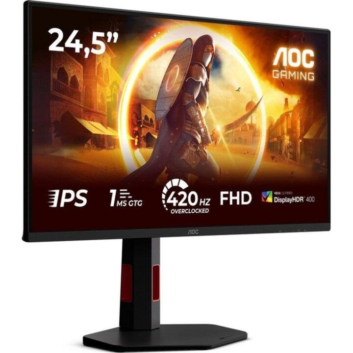 Monitor AOC 25G4KUR 24,5" FullHD 420Hz Fast IPS DisplayHDR 400 G-Sync Ergonomía