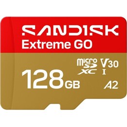 SanDisk Extreme GO 128GB microSDXC UHS-I 240MB/s rugged memory card