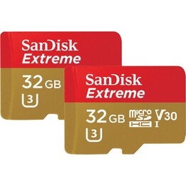 Kit 2 SanDisk Extreme MicroSDHC 32GB Class 10 U3 V30 UHS-I
