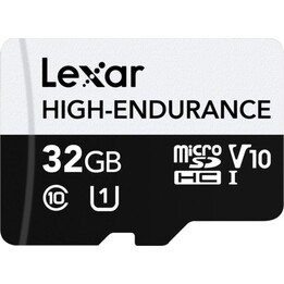 Lexar High-Endurance 32GB MicroSDHC Class 10 UHS-I U1 V10 Flash Memory