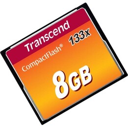 Memória CompactFlash Transcend TS8GCF133 8GB MLC 50MB/s 133x Preto