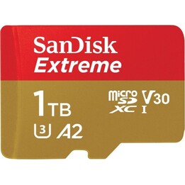 Carte SanDisk Extreme MicroSDXC 1TB UHS-I A2 V30 Class 3 avec adaptateur SD
