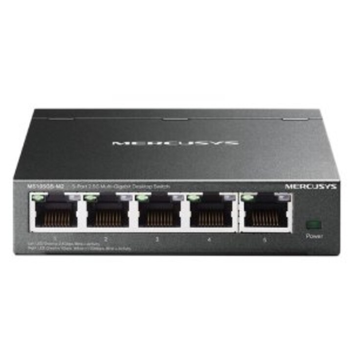 Nicht verwaltbarer Switch Mercusys MS105GS-M2 5P 5x2,5 GB, Metallgehäuse