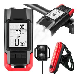 Extralink Kit Lampe Vélo avec Compteur + Feu Arrière - 14480