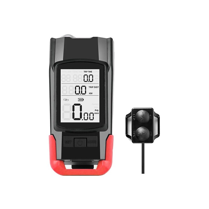 Extralink Bicycle Light Set with Odometer + Rear Light