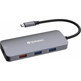 Verbatim CMH-09 9-Port 10 Gb/s Hub with HDMI 4K and Gigabit Ethernet