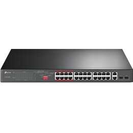 TP-Link TL-SL1226P Conmutador PoE+ no gestionado de 24 puertos a 10/100 Mbps + 2 puertos Gigabit