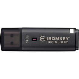 Kingston IronKey Locker+ 50 G2 256GB Hardware-Encrypted USB 3.2 Gen 1 Flash Drive with FIPS 197 Certification