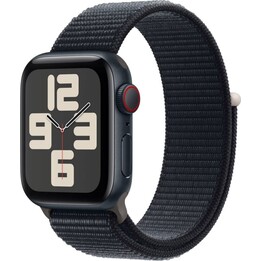 Apple Watch SE 2023 GPS Cellular 40-mm-Aluminiumgehäuse mit Sport-Loop-Band in Mitternachtsschwarz